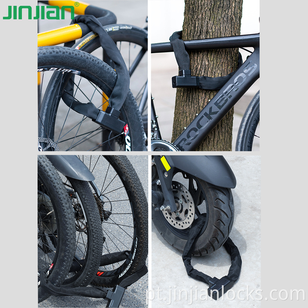 Jinjian 708 8mm de duração de alta segurança de segurança 1M Comprimento anti -roubo de bicicleta trava de trava MTB Lock MTB Lock